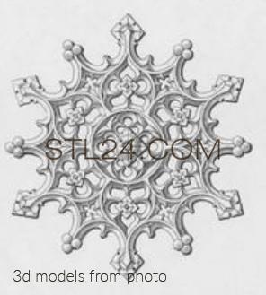 Розетки (ROSETTE_1653 -  | 3D model 3DSMAX / OBJ / STL) 3D модель для ЧПУ станка